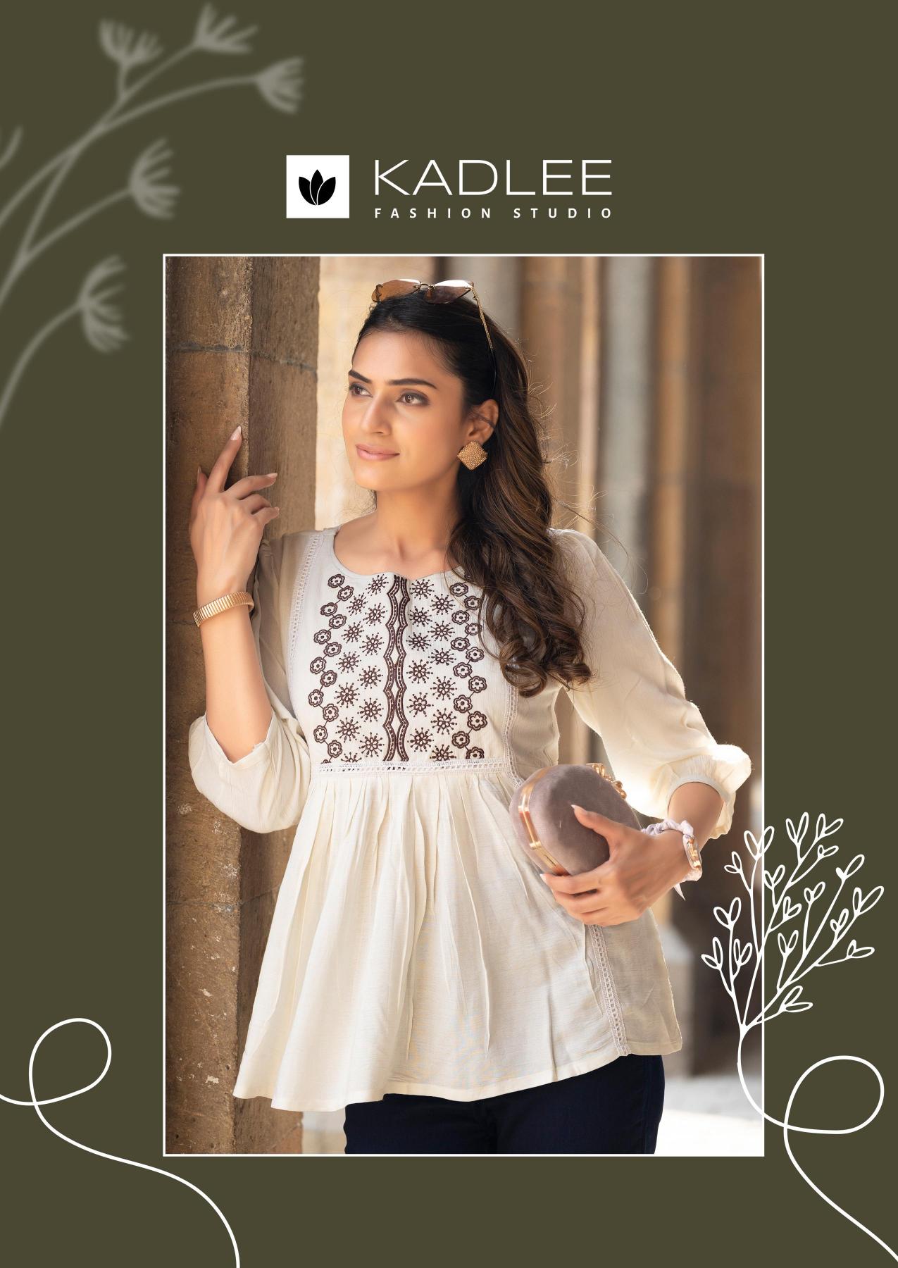 Kadlee crystal rayon wrinkle short top catalog jaipuri short kurtis wholesale