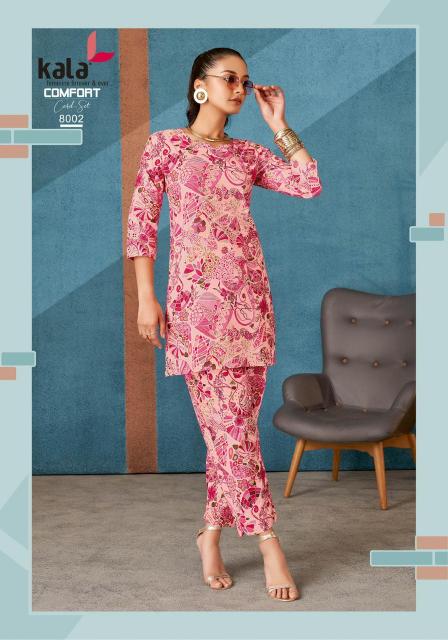 Kala comfort vol-3 cotton printed catalog modest co ord sets india
