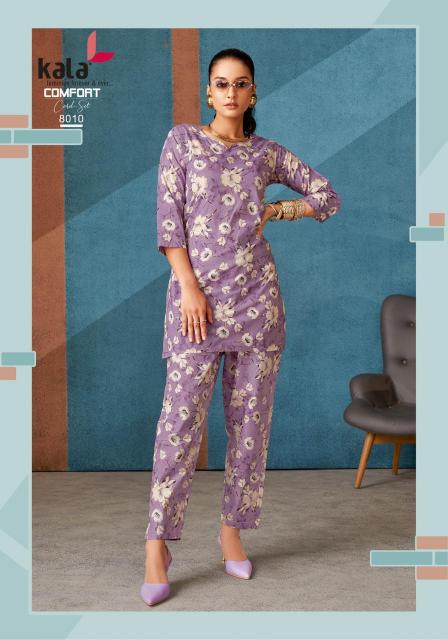 Kala comfort vol-3 cotton printed catalog modest co ord sets india