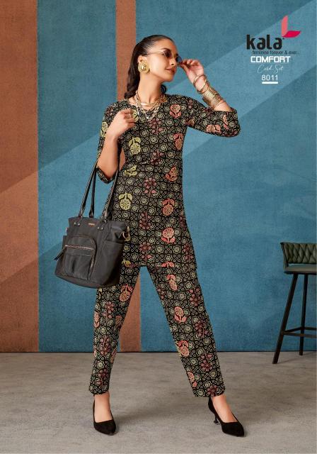 Kala comfort vol-3 cotton printed catalog modest co ord sets india