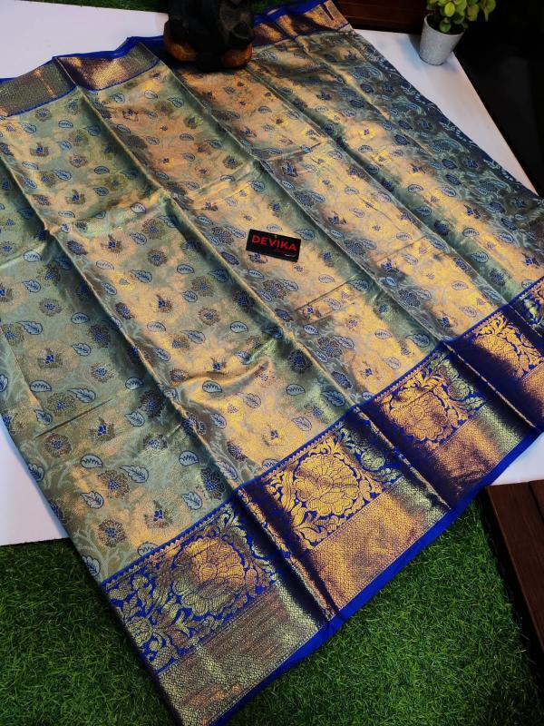 Kanjivaram soft pattu with contrast border best saree brands in india