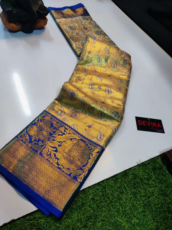 Kanjivaram soft pattu with contrast border best saree brands in india