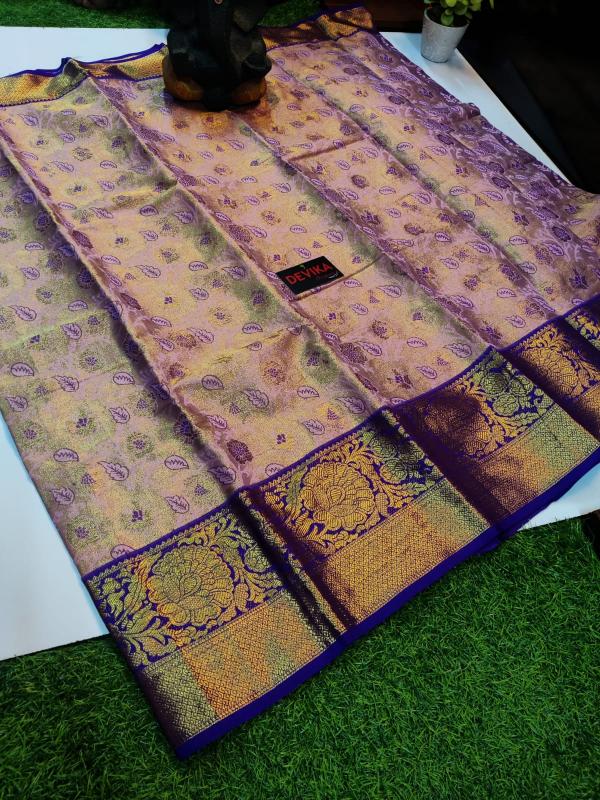 Kanjivaram soft pattu with contrast border best saree brands in india