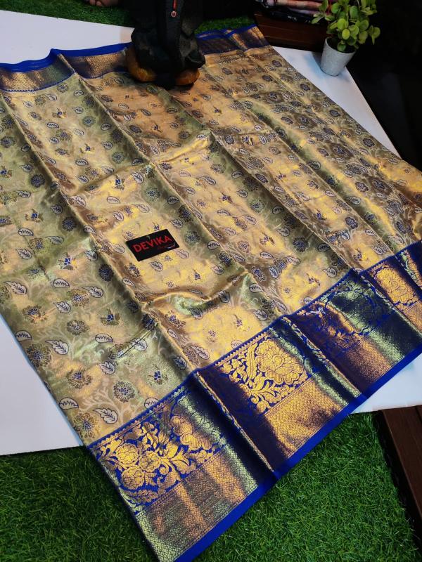 Kanjivaram soft pattu with contrast border best saree brands in india