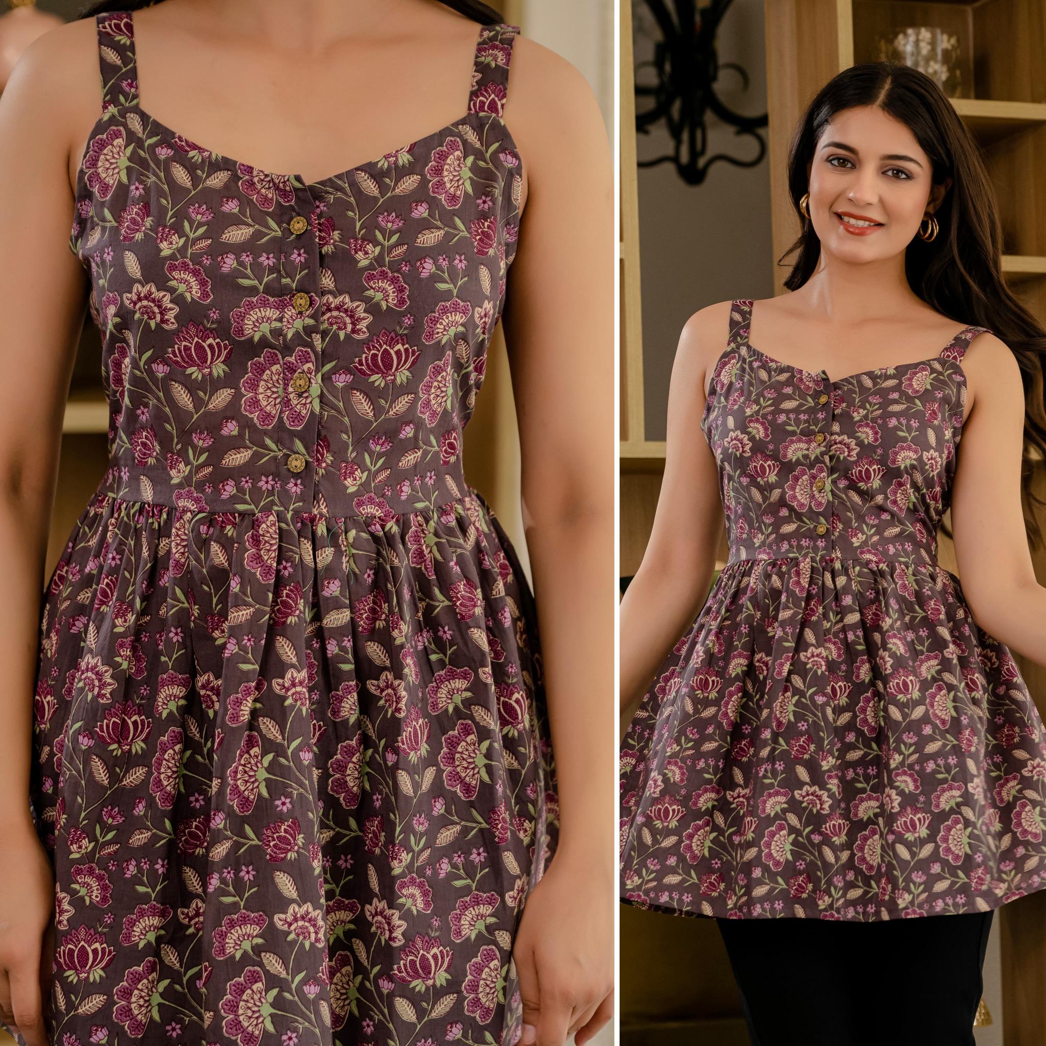 Karma pure camric cotton short top catalog indian design 