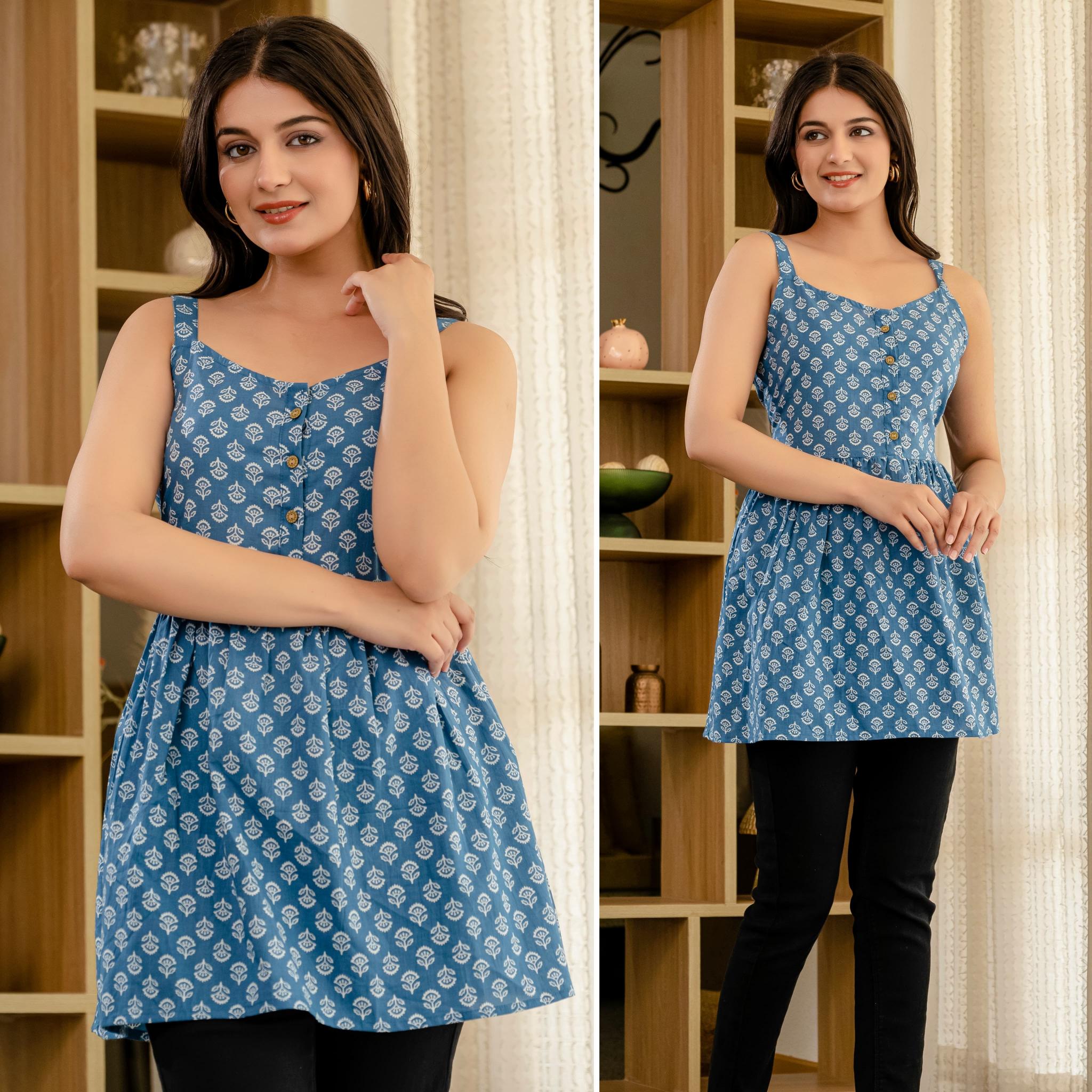 Karma pure camric cotton short top catalog indian design 