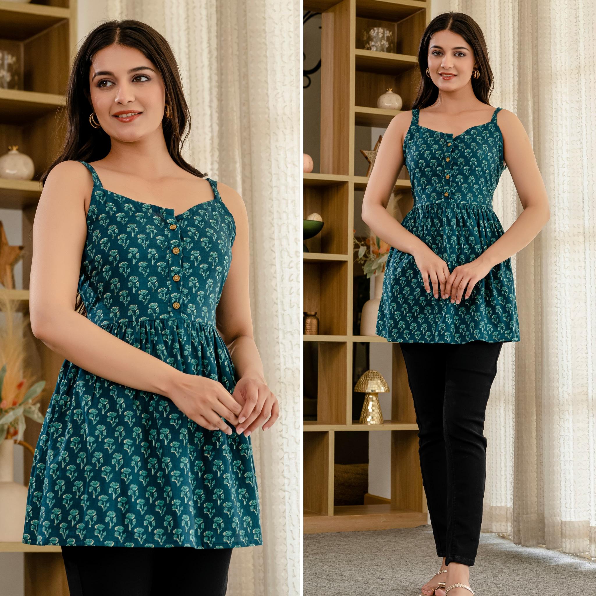Karma pure camric cotton short top catalog indian design 