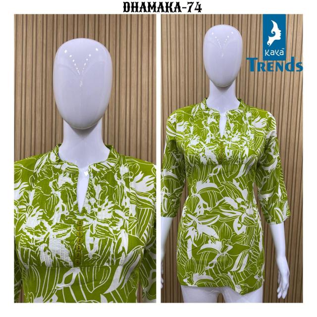 Kaya rayon print short top branded kurtis wholesale