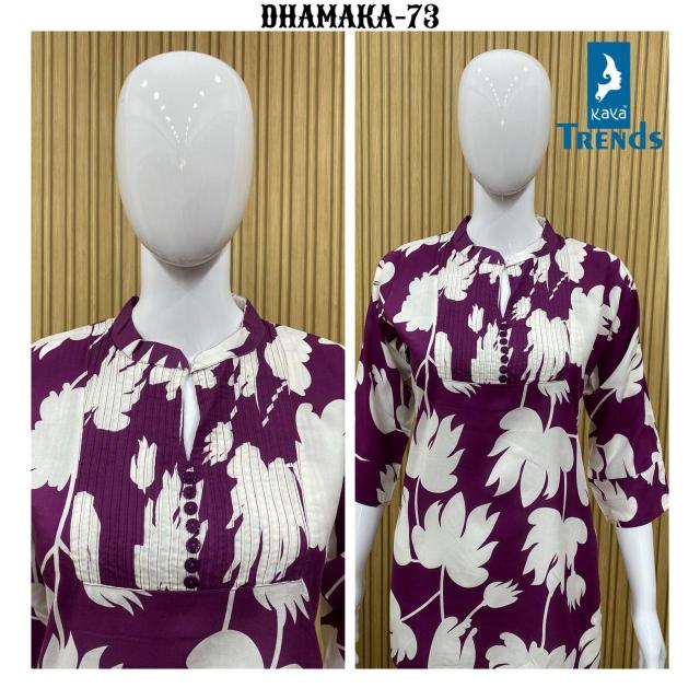 Kaya rayon print short top branded kurtis wholesale