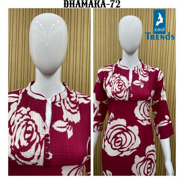 Kaya rayon print short top branded kurtis wholesale
