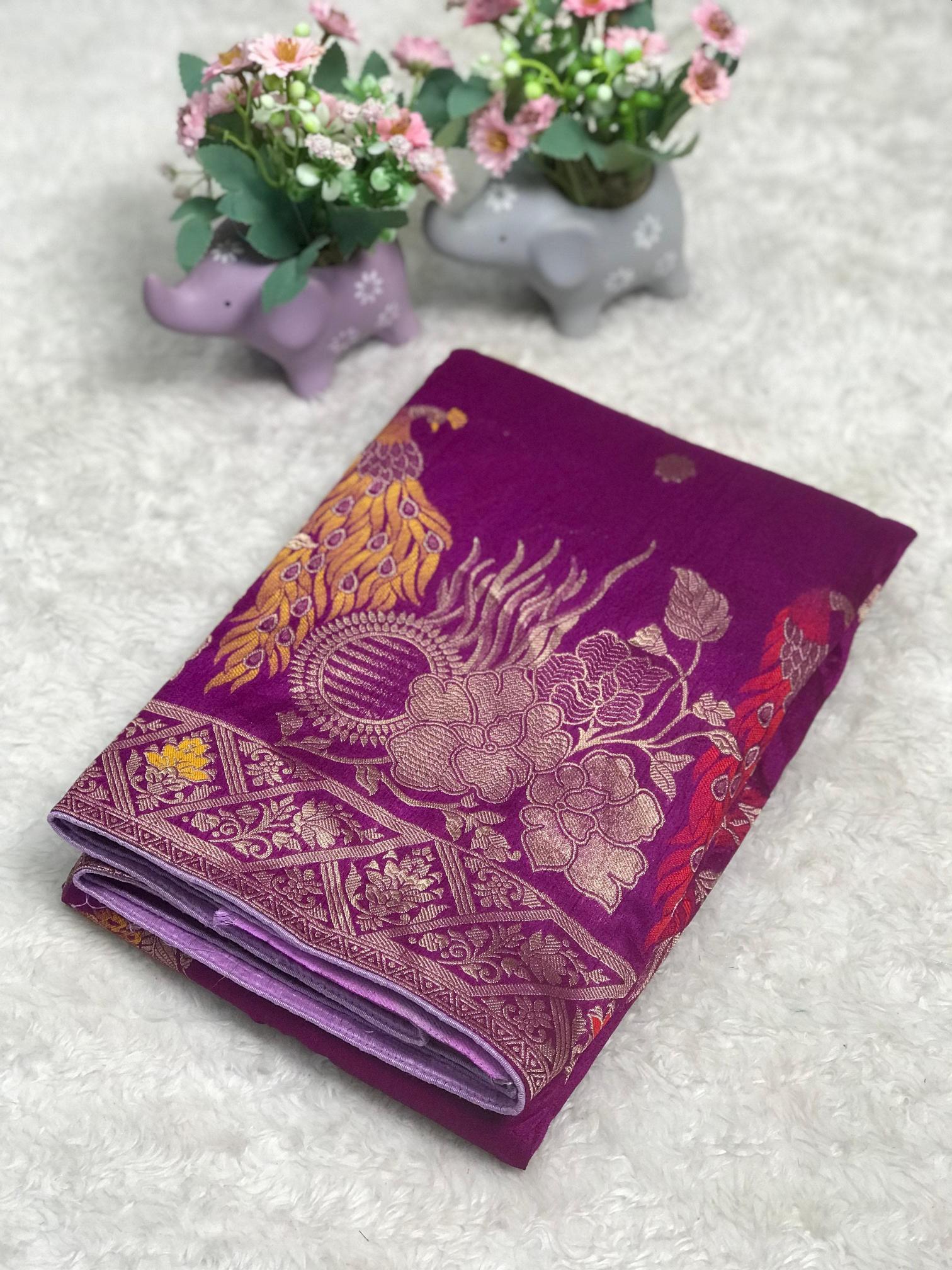 Komal-vol-3 pure soft banarasi khadi georgette silk saree surat market