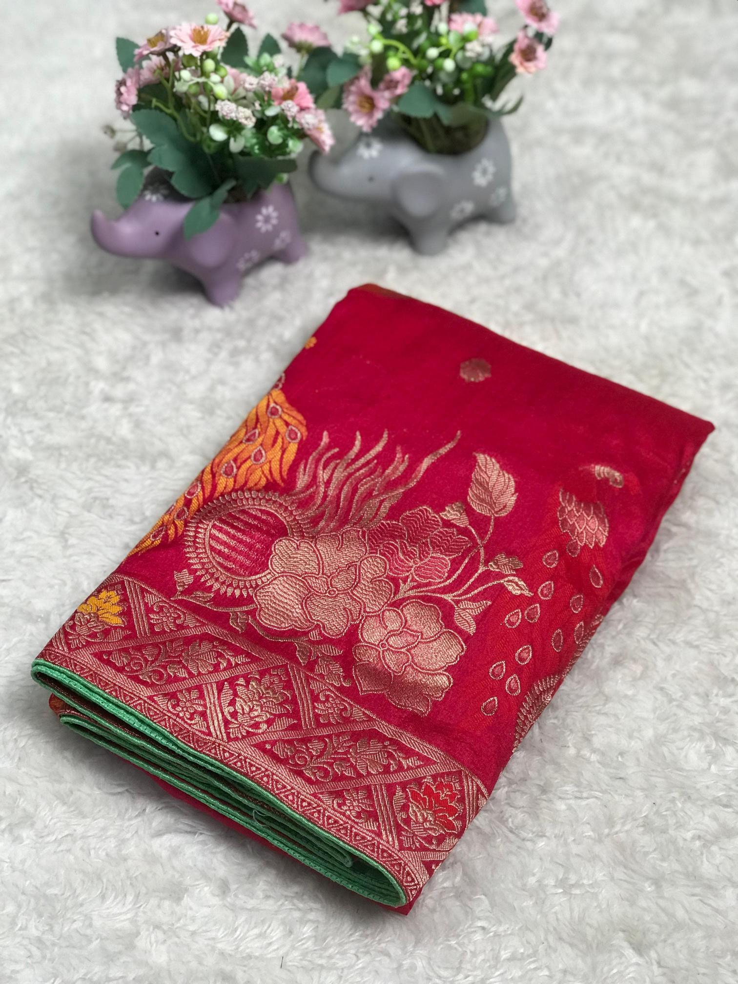 Komal-vol-3 pure soft banarasi khadi georgette silk saree surat market