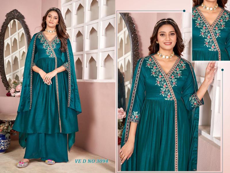 LF angarakha vichitra with embroidery work top bottom dupatta premium kurti brands