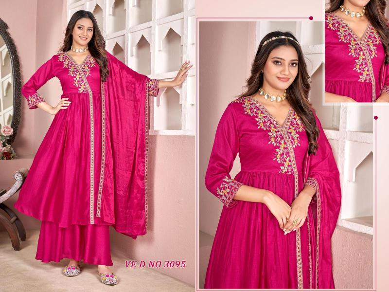 LF angarakha vichitra with embroidery work top bottom dupatta premium kurti brands