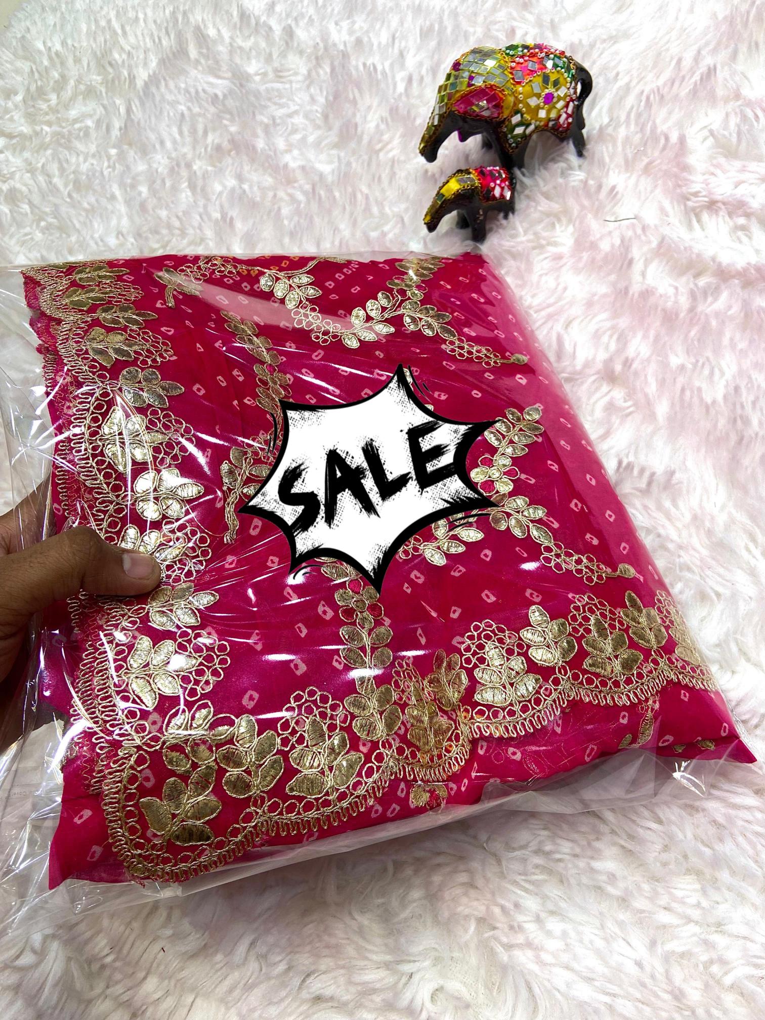 Mahaveer silks soft georgette bandej saree catalog best wholesale market in india