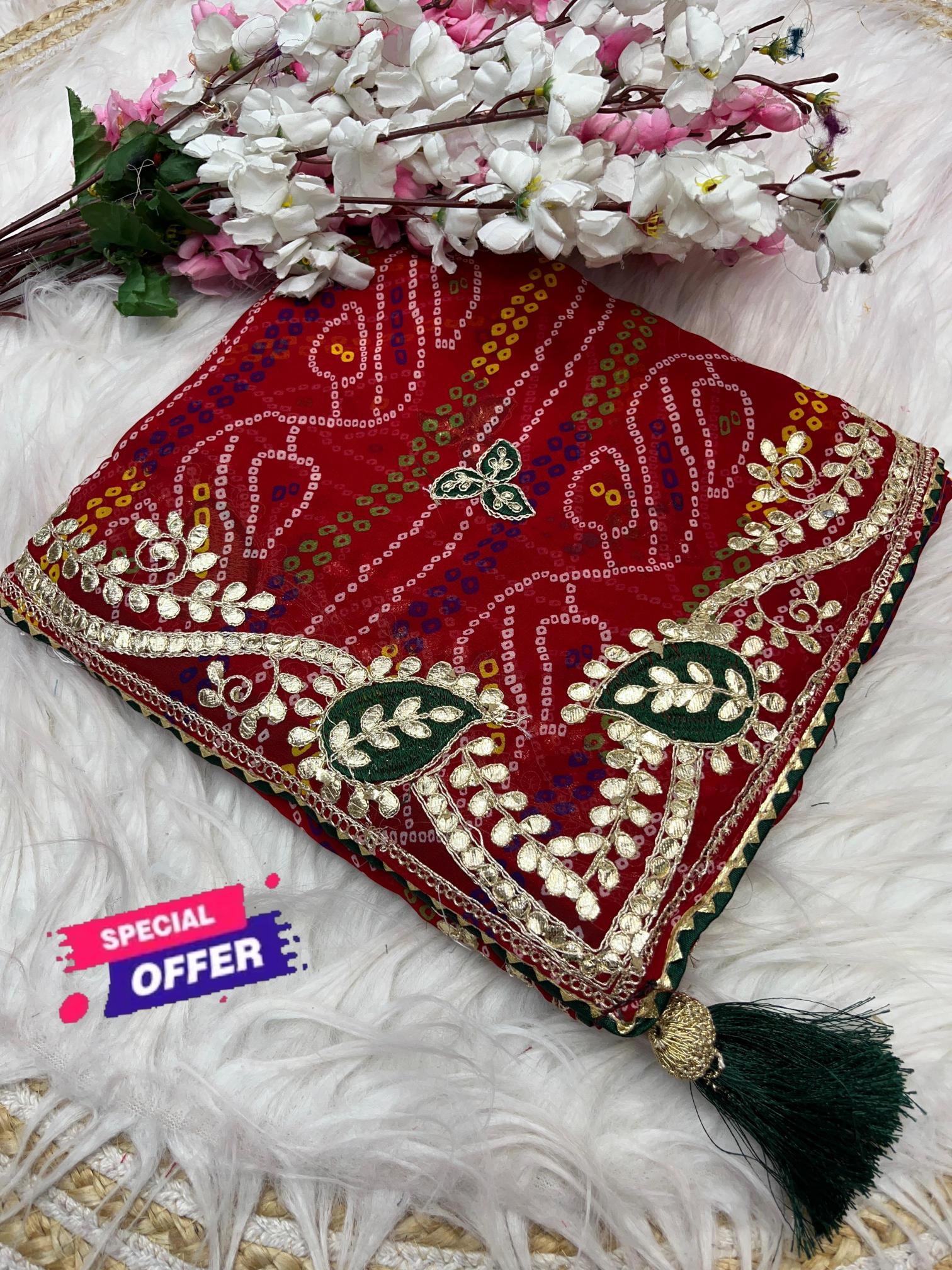 Mahavir silks Gold crush georgette crunchy vhichitr 100 rs sarees wholesale online shopping