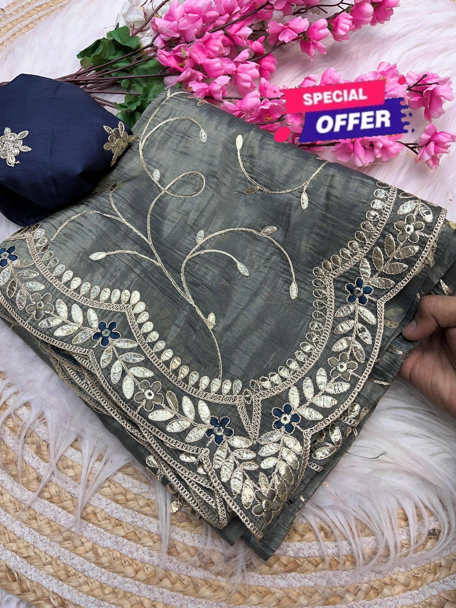 Mahavir silks Gold crush georgette crunchy vhichitr 100 rs sarees wholesale online shopping