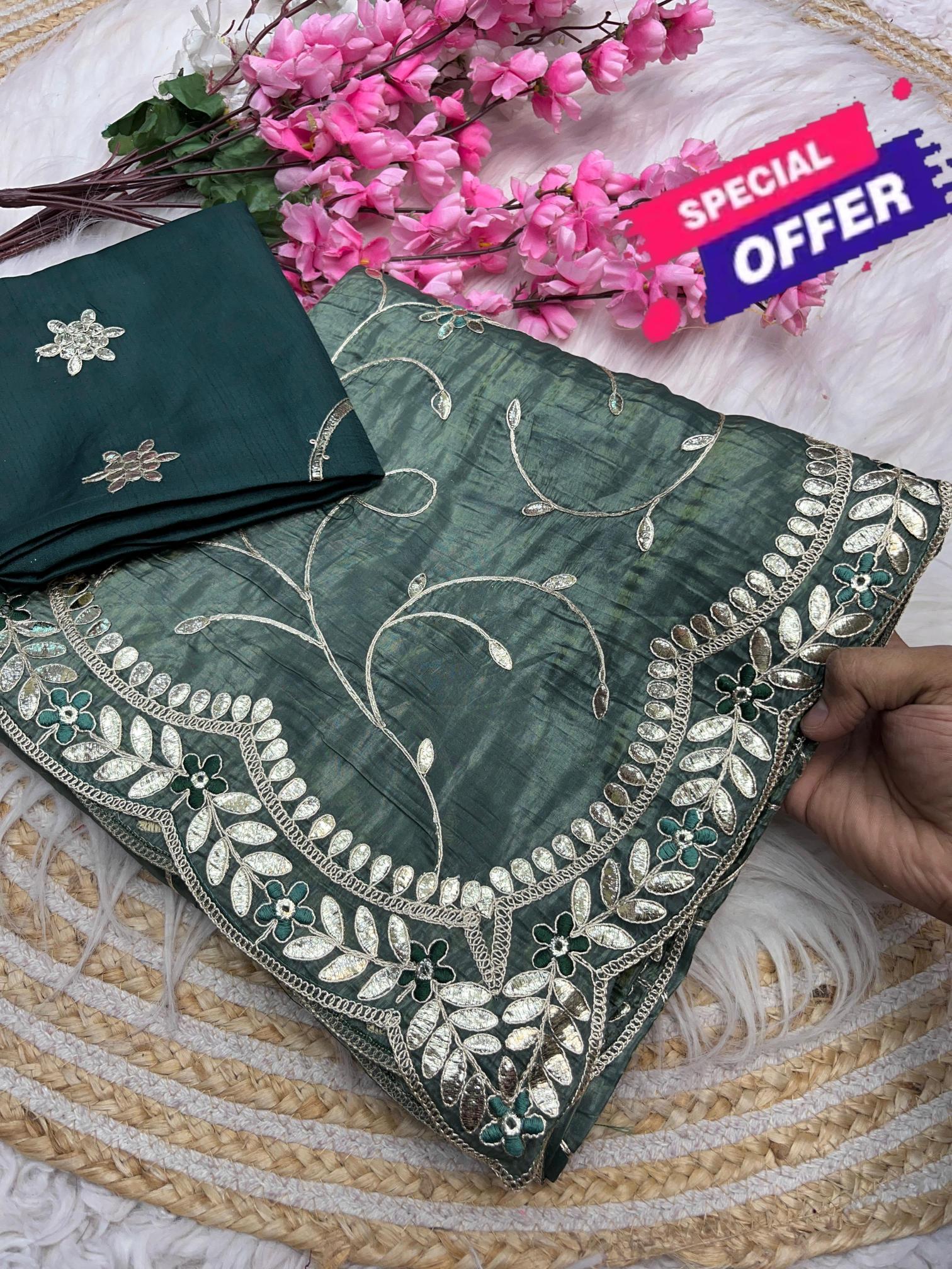 Mahavir silks Gold crush georgette crunchy vhichitr 100 rs sarees wholesale online shopping