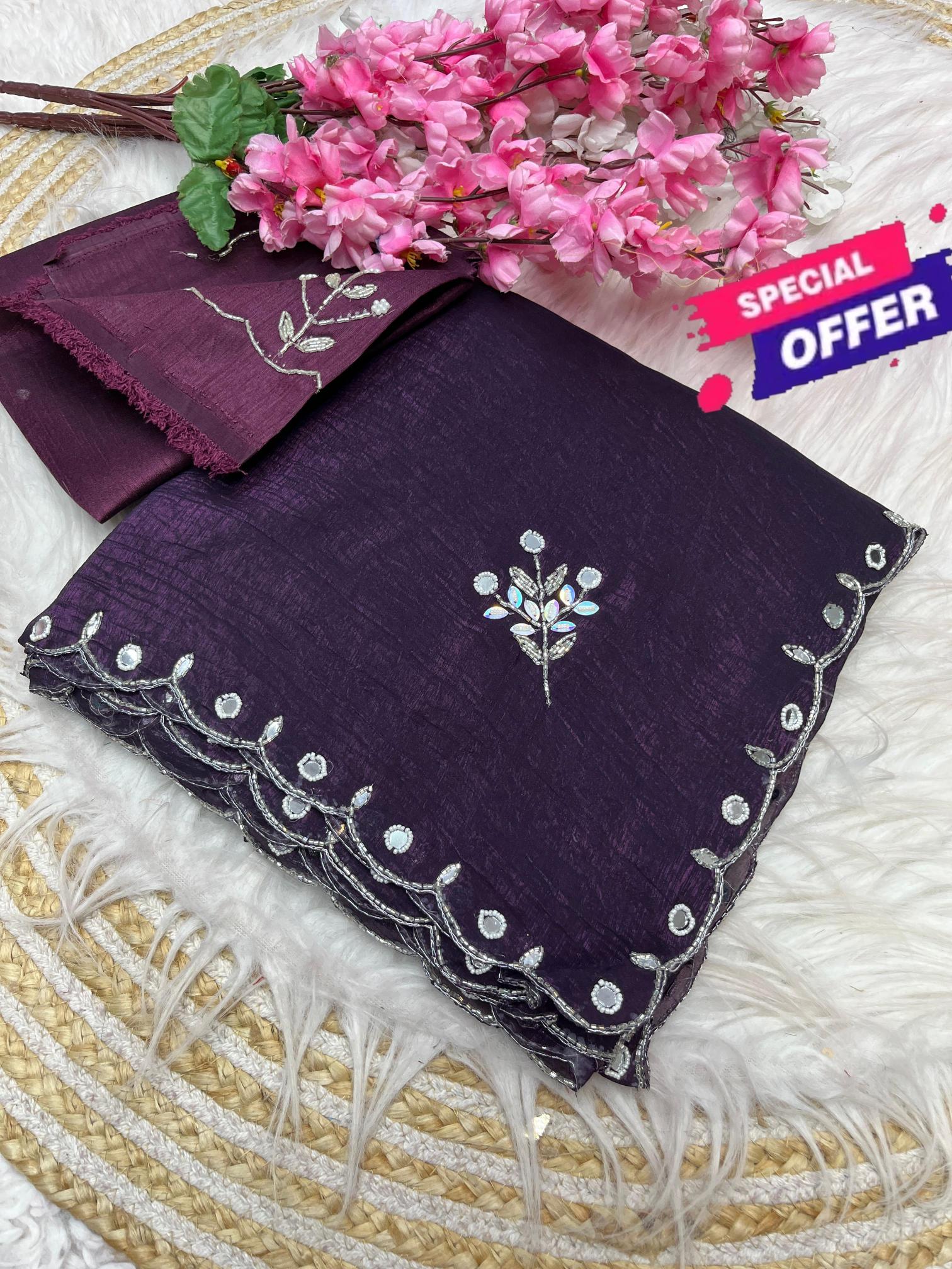 Mahavir silks Gold crush georgette crunchy vhichitr 100 rs sarees wholesale online shopping