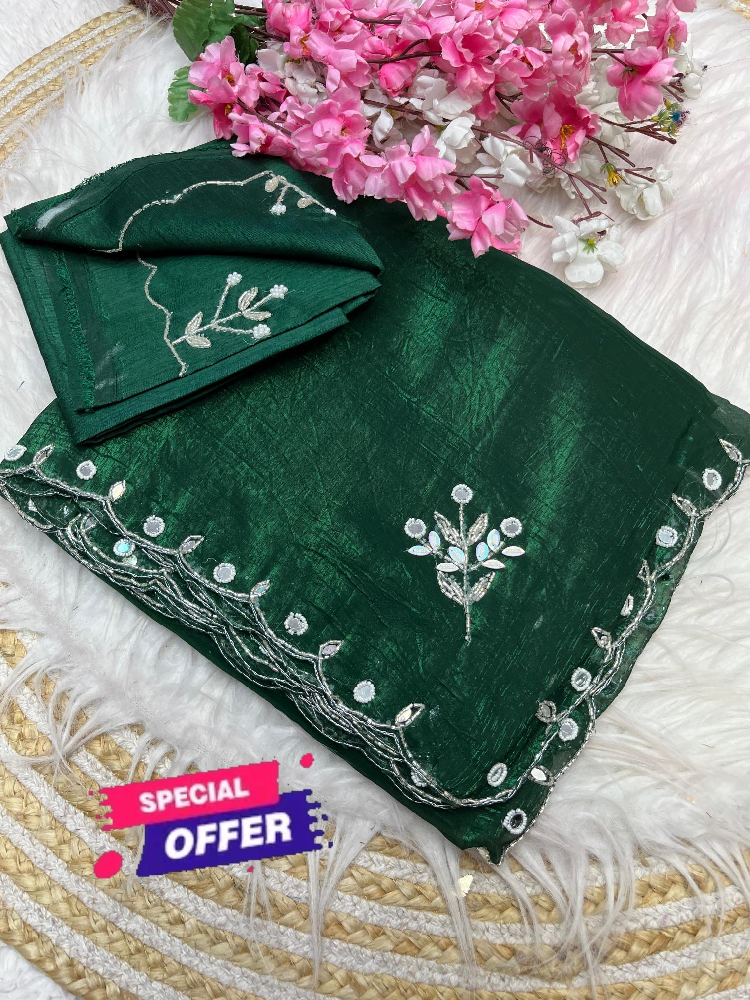 Mahavir silks Gold crush georgette crunchy vhichitr 100 rs sarees wholesale online shopping