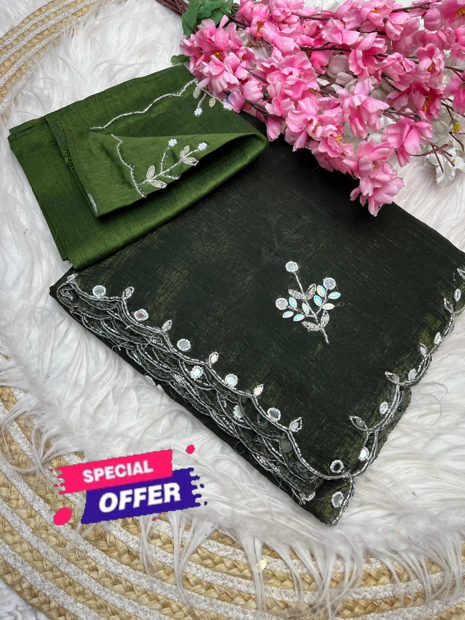 Mahavir silks Gold crush georgette crunchy vhichitr 100 rs sarees wholesale online shopping