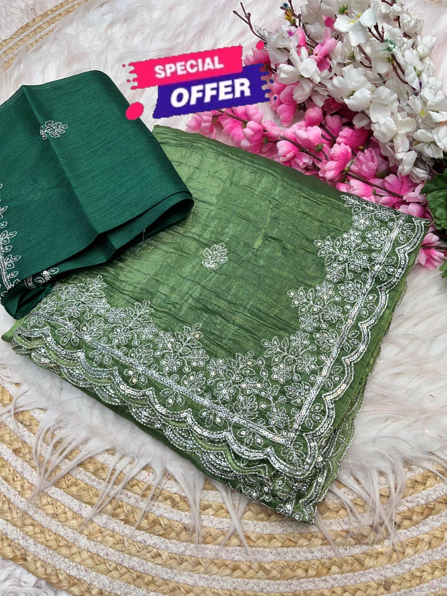 Mahavir silks Gold crush georgette crunchy vhichitr 100 rs sarees wholesale online shopping