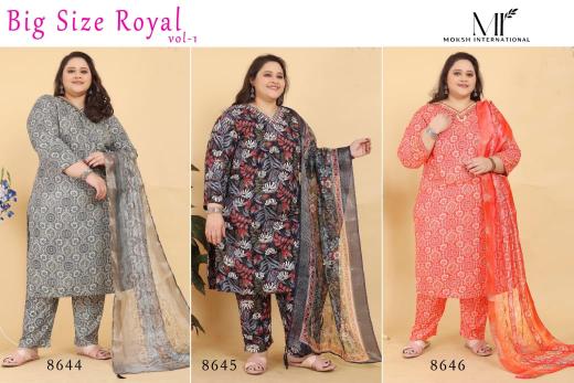 Moksh international big size royal vol 1 riyon export top bottom dupatta kurti manufacturer