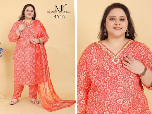 Moksh international big size royal vol 1 riyon export top bottom dupatta kurti manufacturer