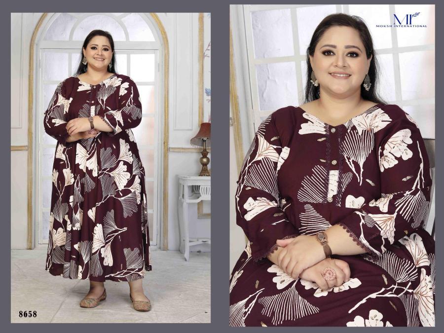 Moksh international plus size color vol- 1 riyon export catalog avasa kurtis online india