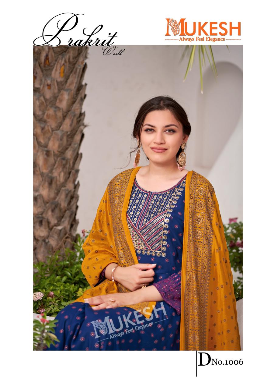 Mukesh rang leela rayon with color foil 3 pcs designer kurtis price in India