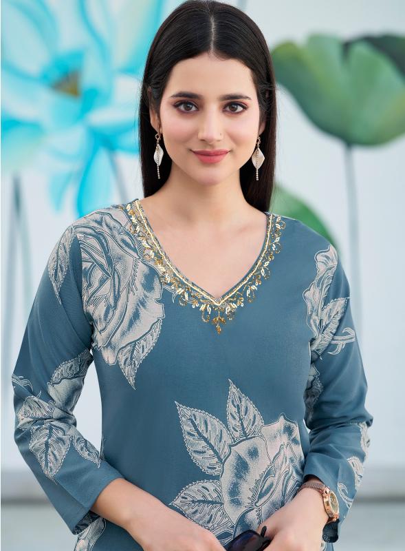 Radhika lifestyle zion vol 1 catalog summer reyon foil print co ord set wholesale