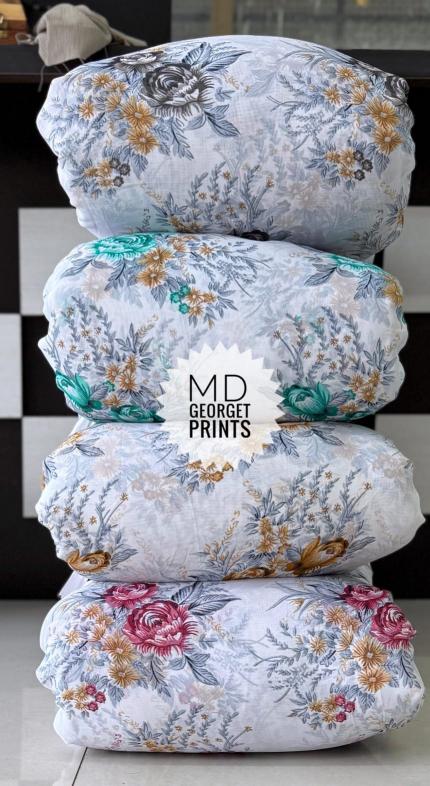 Sajni georgette print Georgette fabric wholesale market in Delhi