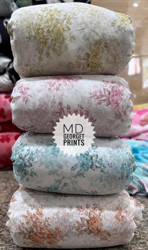 Sajni georgette print Mumbai silk fabric market