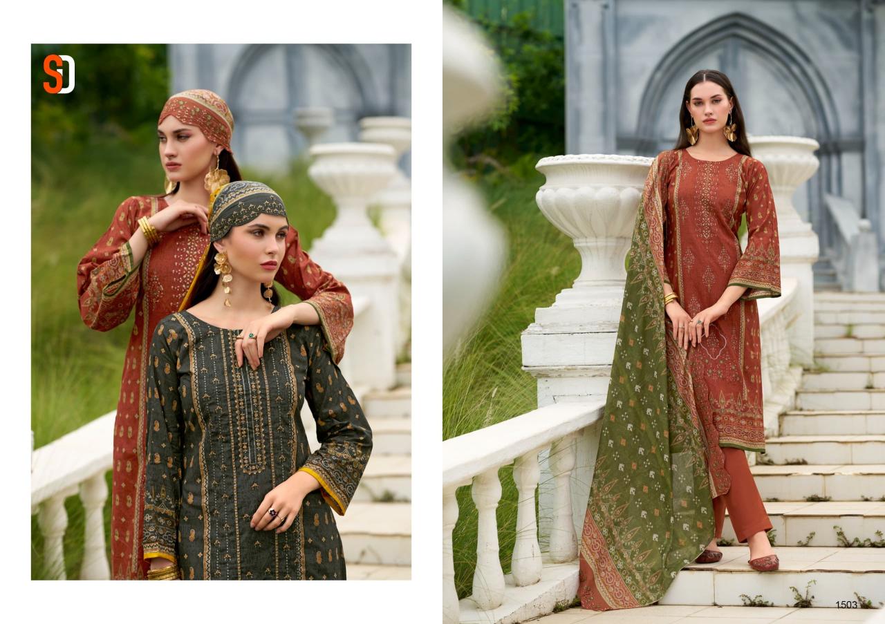 Sharadddha designer bin saeed vol 15 pure cotton Indian mode catalog best dress material brand in india