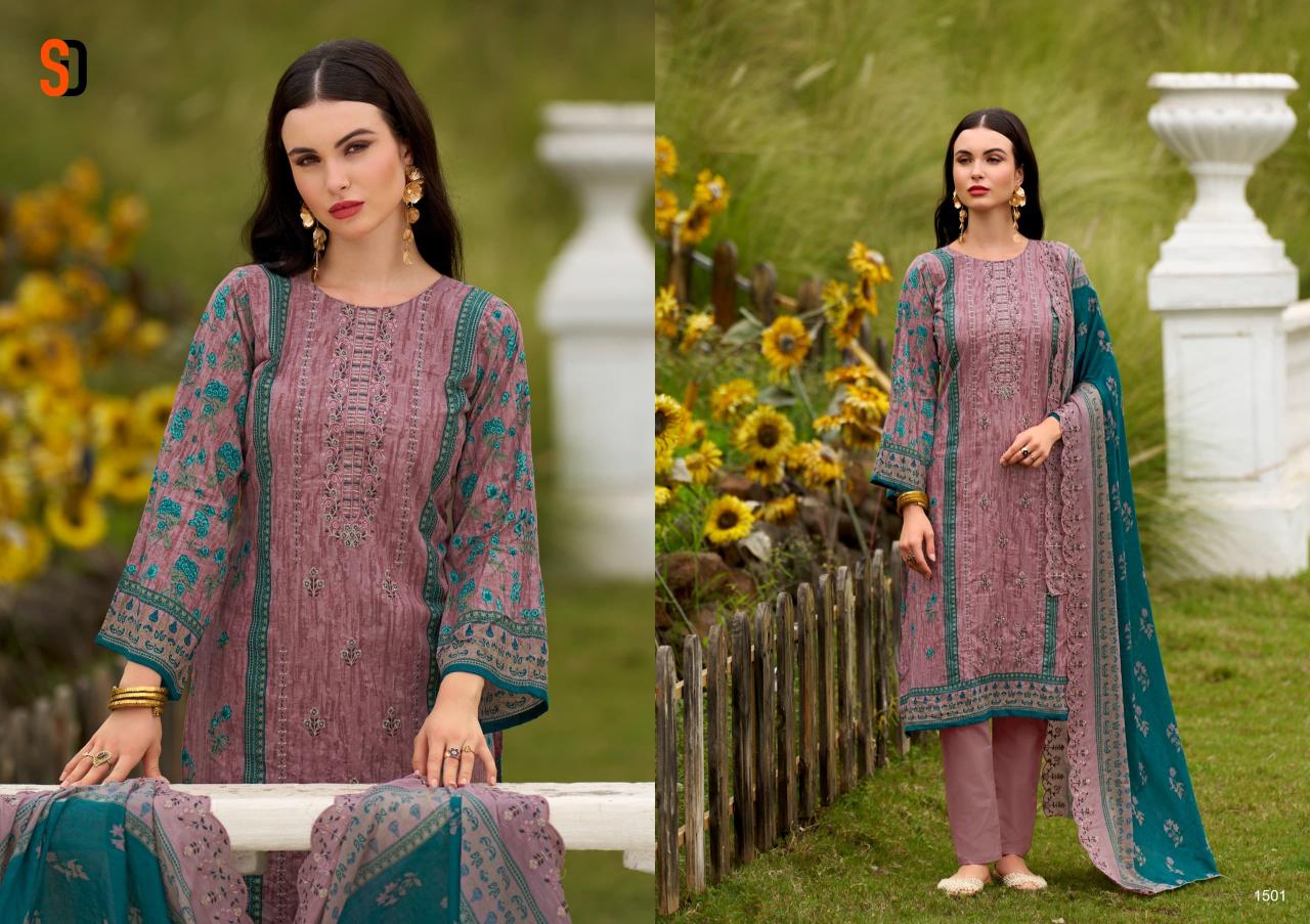 Sharadddha designer bin saeed vol 15 pure cotton Indian mode catalog best dress material brand in india
