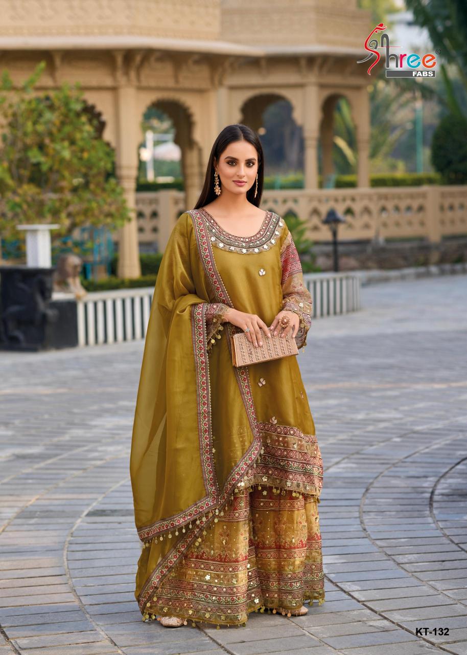 Shree fab d.no-k t 132 viscose simmer pakistani suits catalogue wholesale