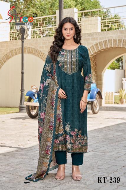Shree fab d.no-KT-239 viscous maslin digital print catalog dress material online shopping india