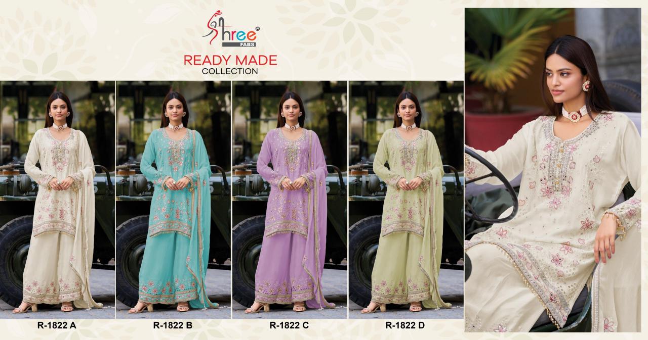 Shree fab dn 1822 air tex chinon viscous top bottom dupatta affordable kurti brands