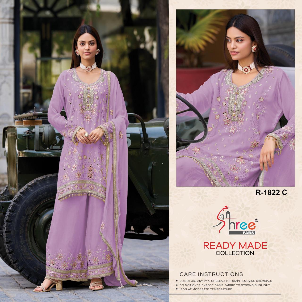 Shree fab dn 1822 air tex chinon viscous top bottom dupatta affordable kurti brands