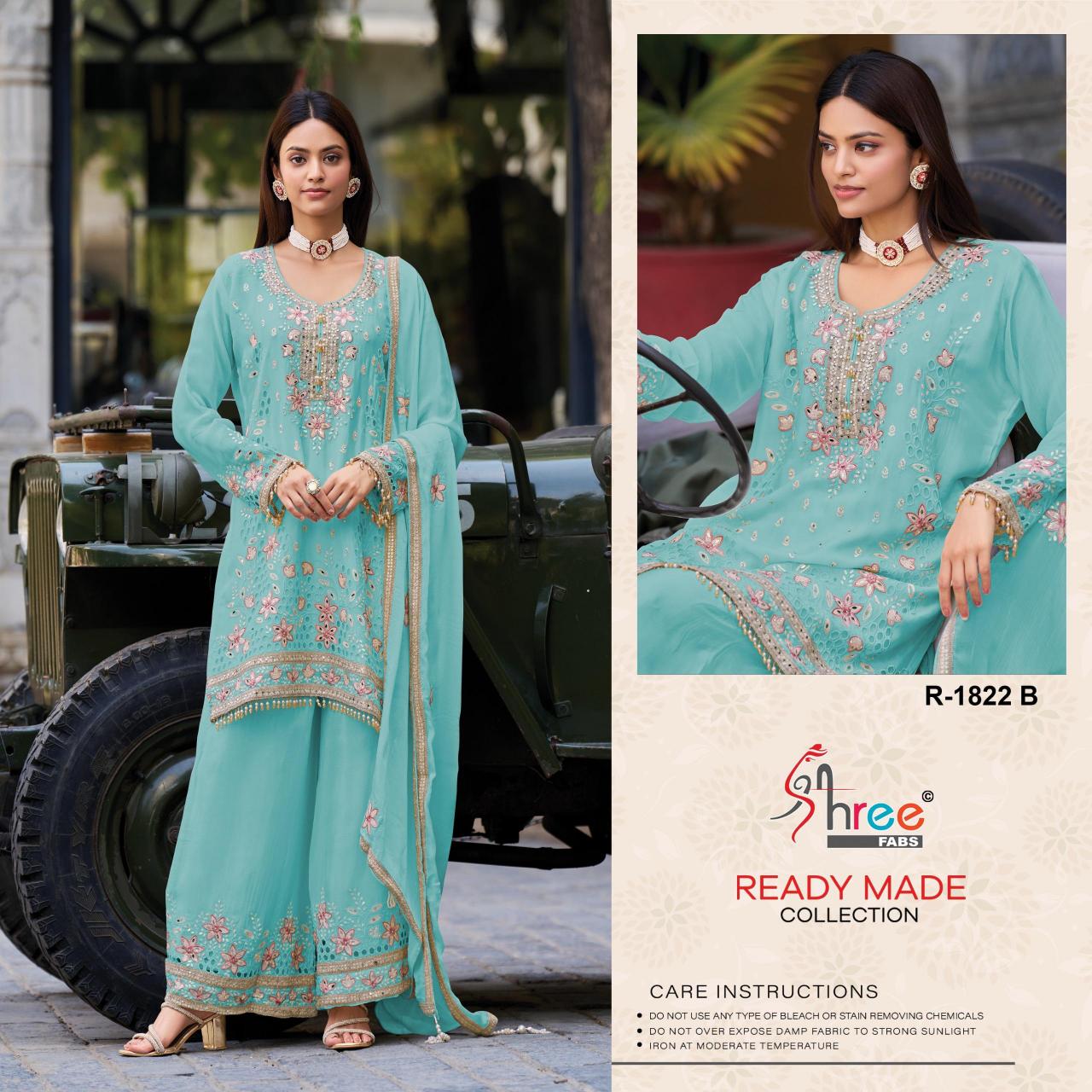 Shree fab dn 1822 air tex chinon viscous top bottom dupatta affordable kurti brands