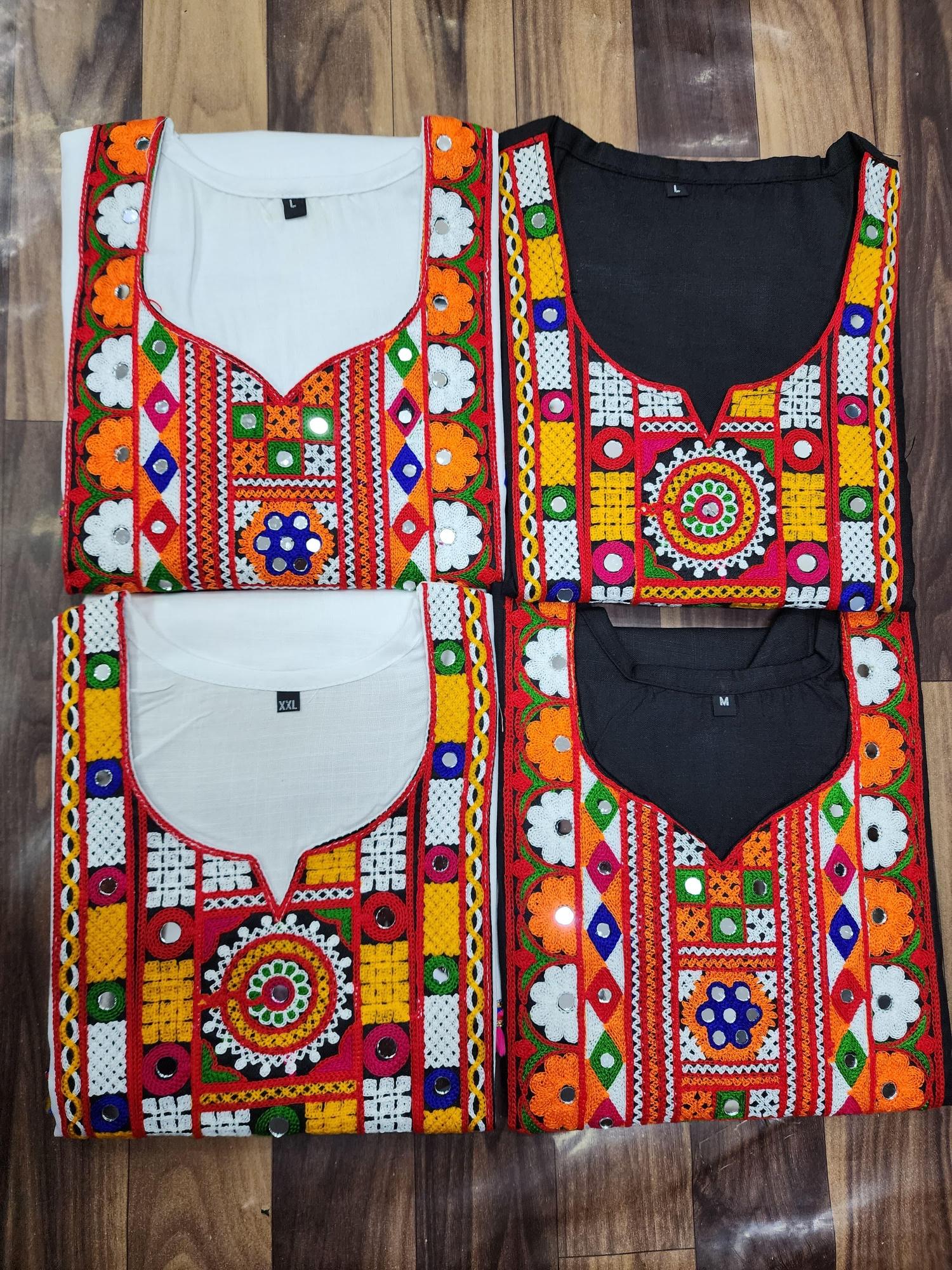 Shree salasar cotton with embroidery work short top catalog jaipuri short kurtis wholesale
