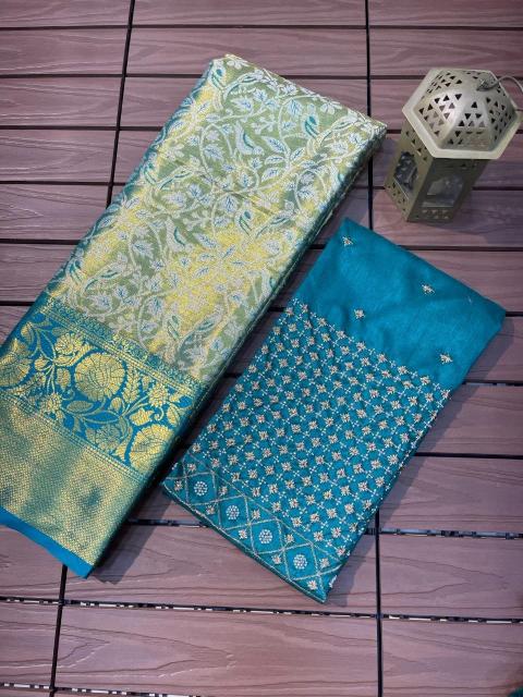 Sravanti-vol-11 pure kanjivaram silk saree with khatali handwork blouse catalog surat manufacturer price