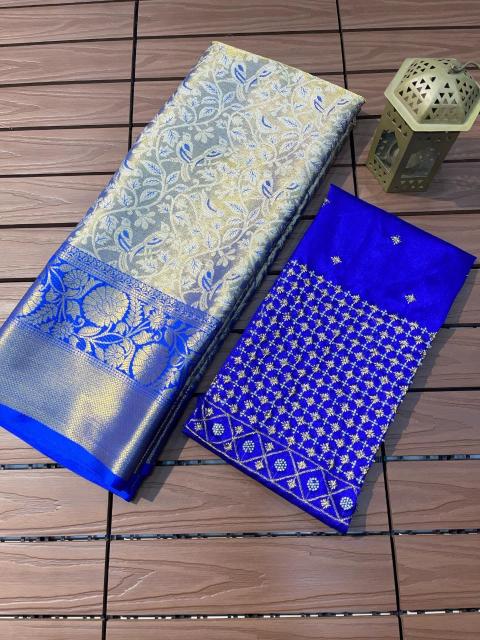 Sravanti-vol-11 pure kanjivaram silk saree with khatali handwork blouse catalog surat manufacturer price