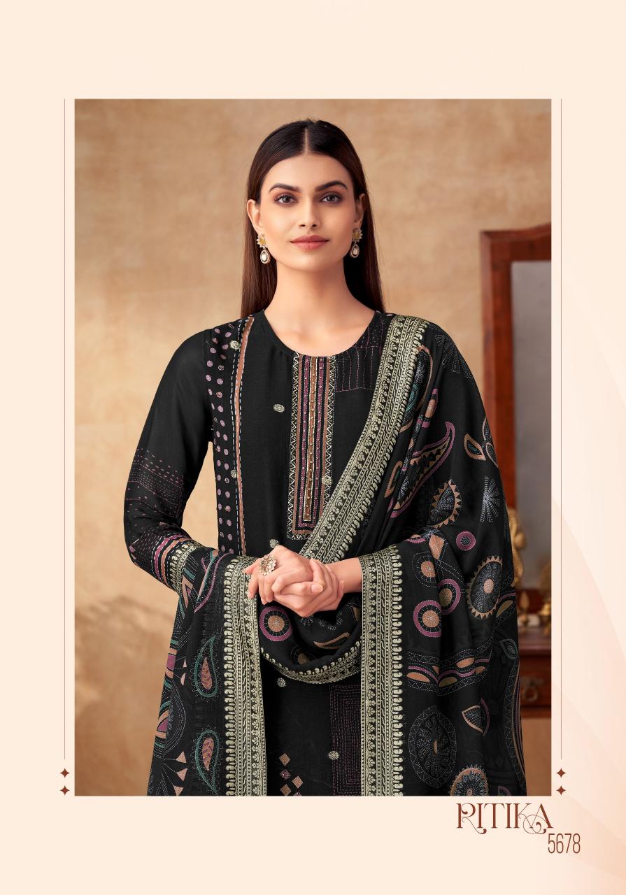 T&M RITIKA ORGANZA FANCY JAQUARD indian dress materials online shopping