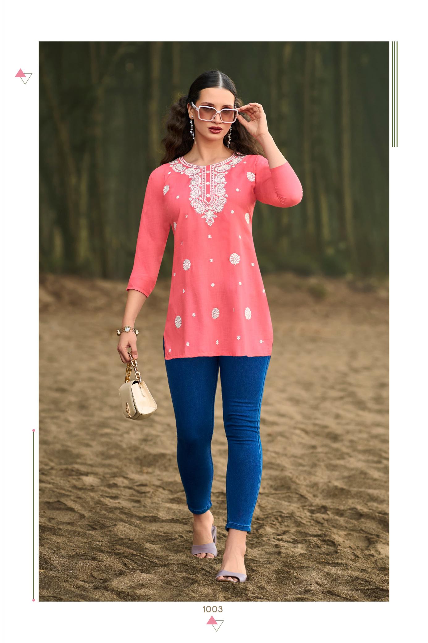Tips & tops colors vol 6 reyon slub short top ebay indian designer cotton kurti