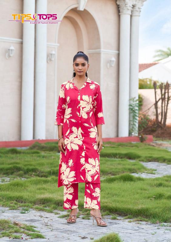 Tips & tops trendy touch vol 2 reyon print catalog modest co ord set 