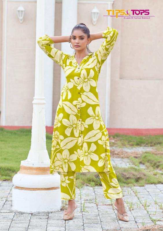 Tips & tops trendy touch vol 2 reyon print catalog modest co ord set 