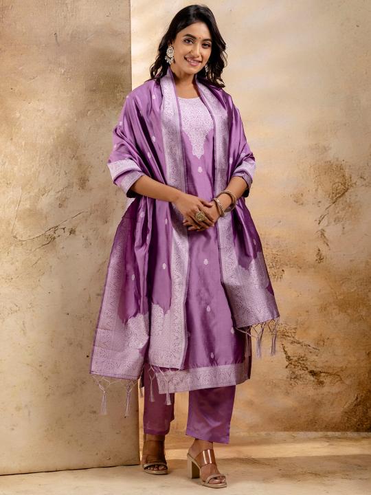 Vairaj banarasi jecard silk 3 pcs catalog aurelia kurtis online shopping india