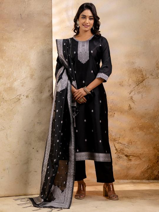 Vairaj banarasi jecard silk 3 pcs catalog aurelia kurtis online shopping india