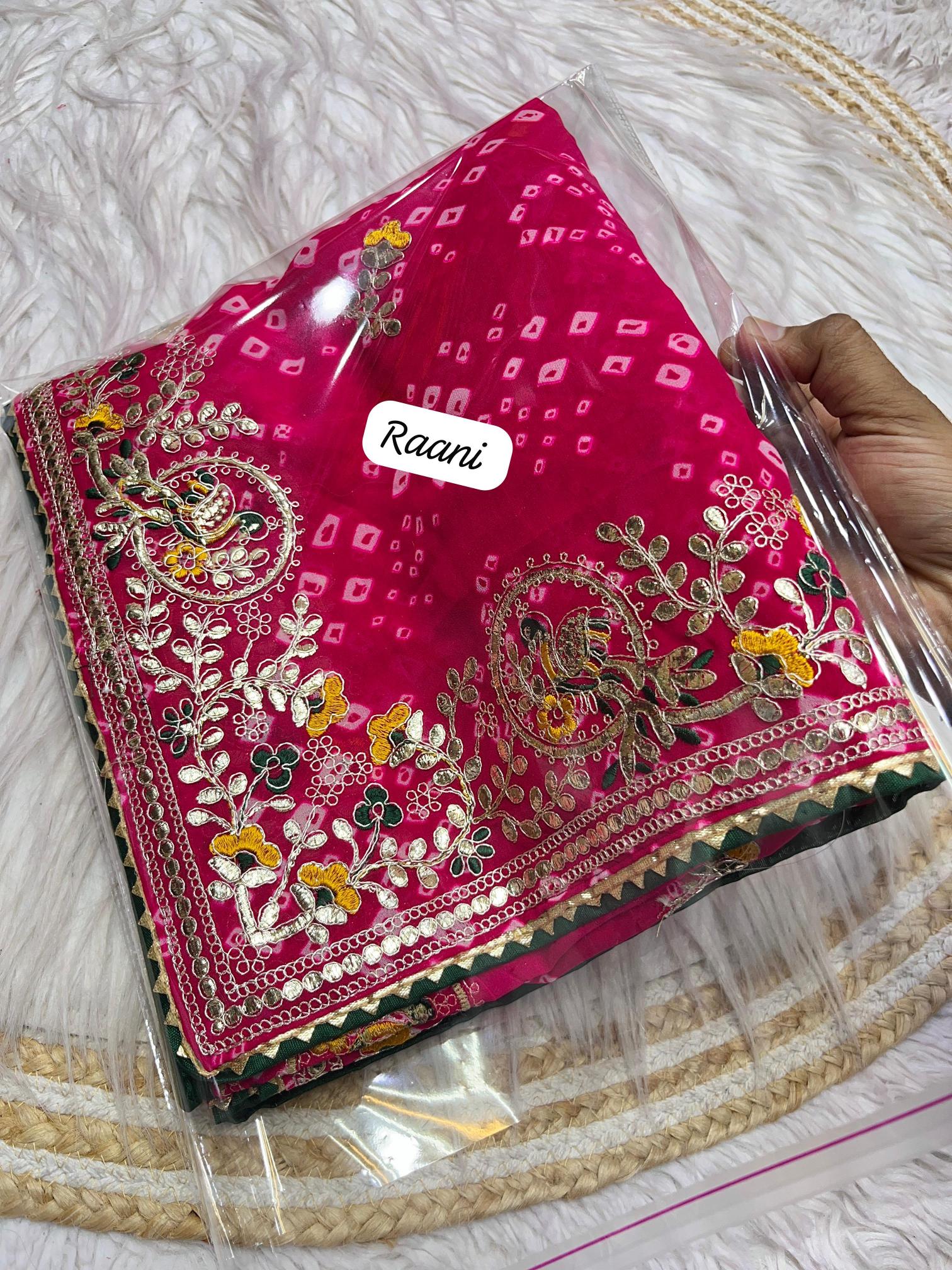 Vinayak saavan special soft georgette bandej branded saree in india